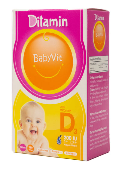 Ditamin Babyvit Vitamin D3 200 IU Drops 10Ml