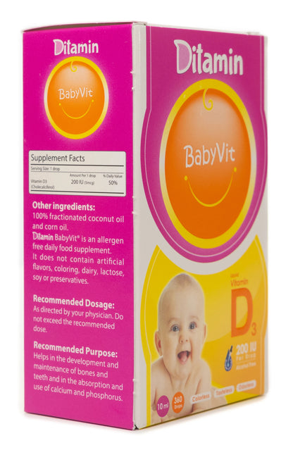 Ditamin Babyvit Vitamin D3 200 IU Drops 10Ml