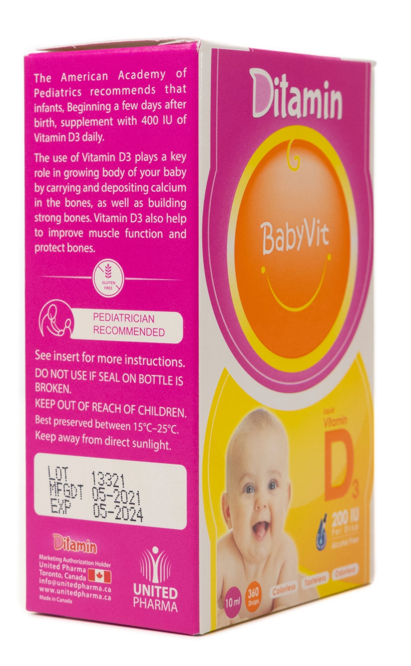 Ditamin Babyvit Vitamin D3 200 IU Drops 10Ml