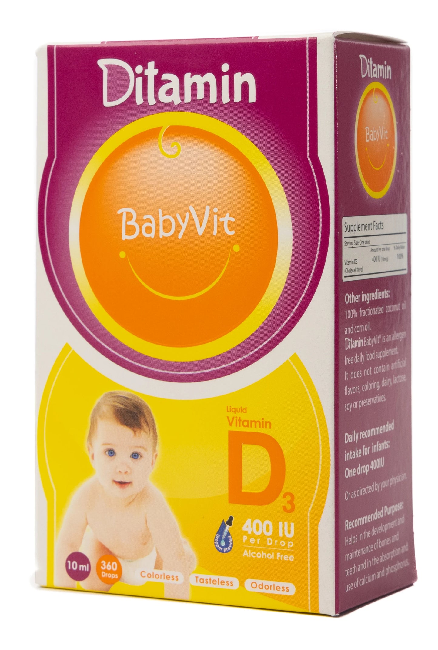 Ditamin Babyvit Vitamin D3 400 IU Drops 10Ml