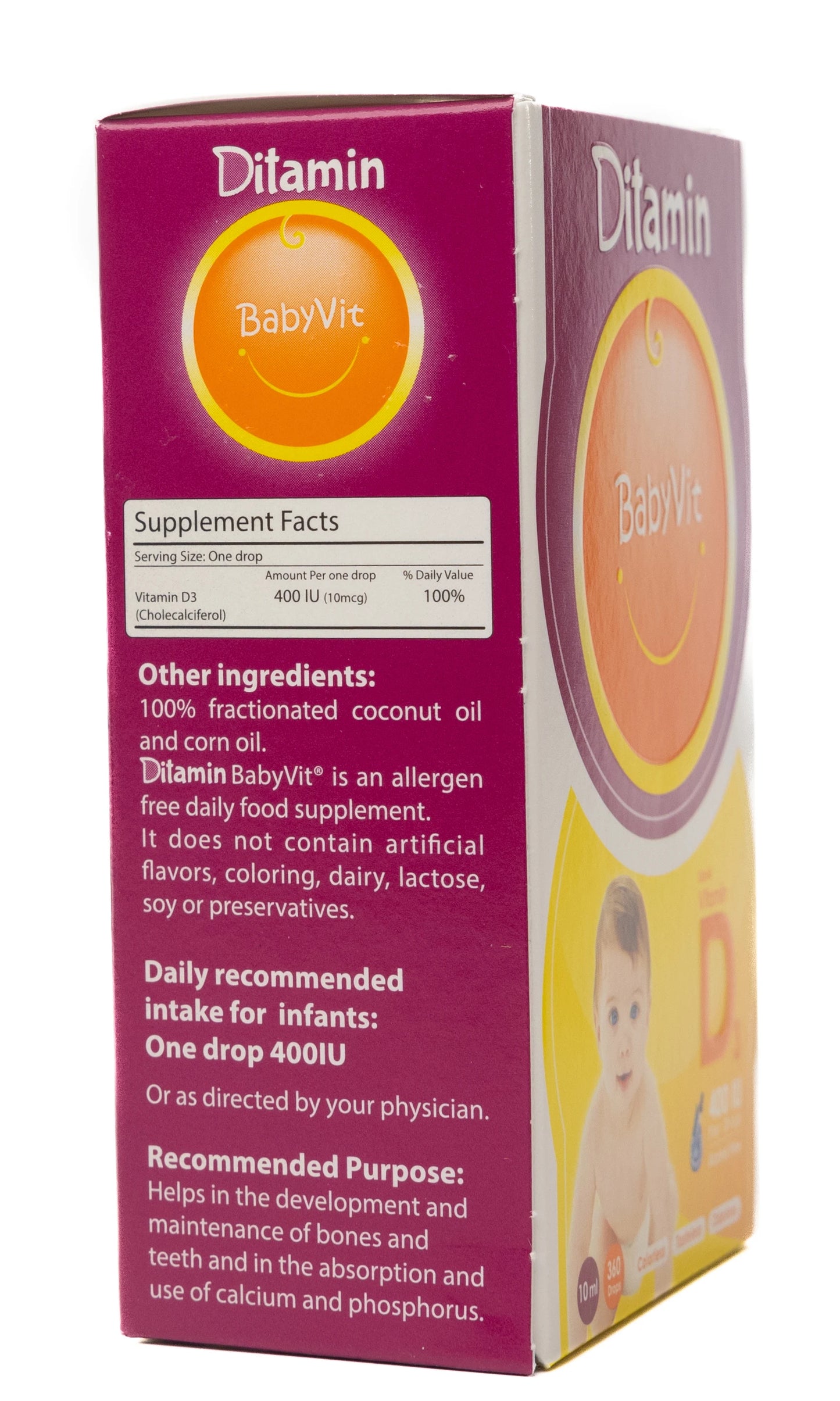 Ditamin Babyvit Vitamin D3 400 IU Drops 10Ml