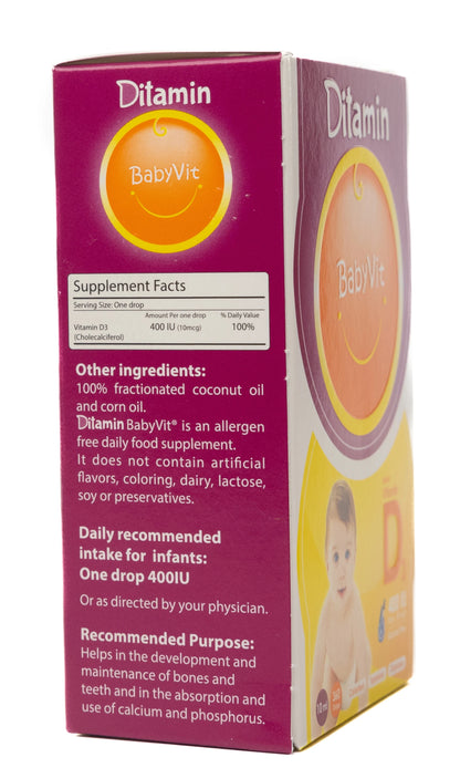 Ditamin Babyvit Vitamin D3 400 IU Drops 10Ml