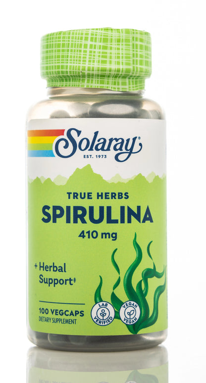 Solaray Spirulina 410mg  100 Capsules