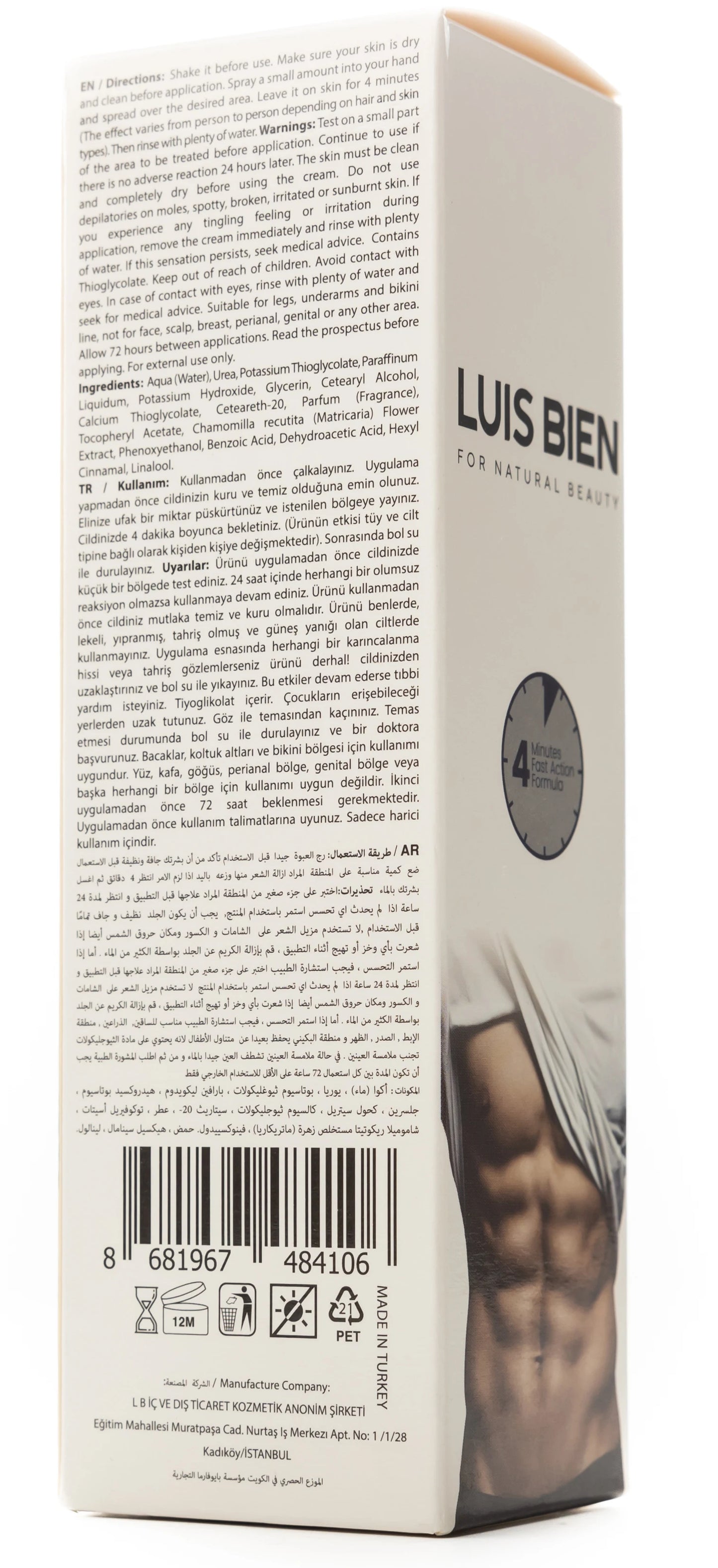 Luis Bien Hair Removal Spray For Men 100 Ml