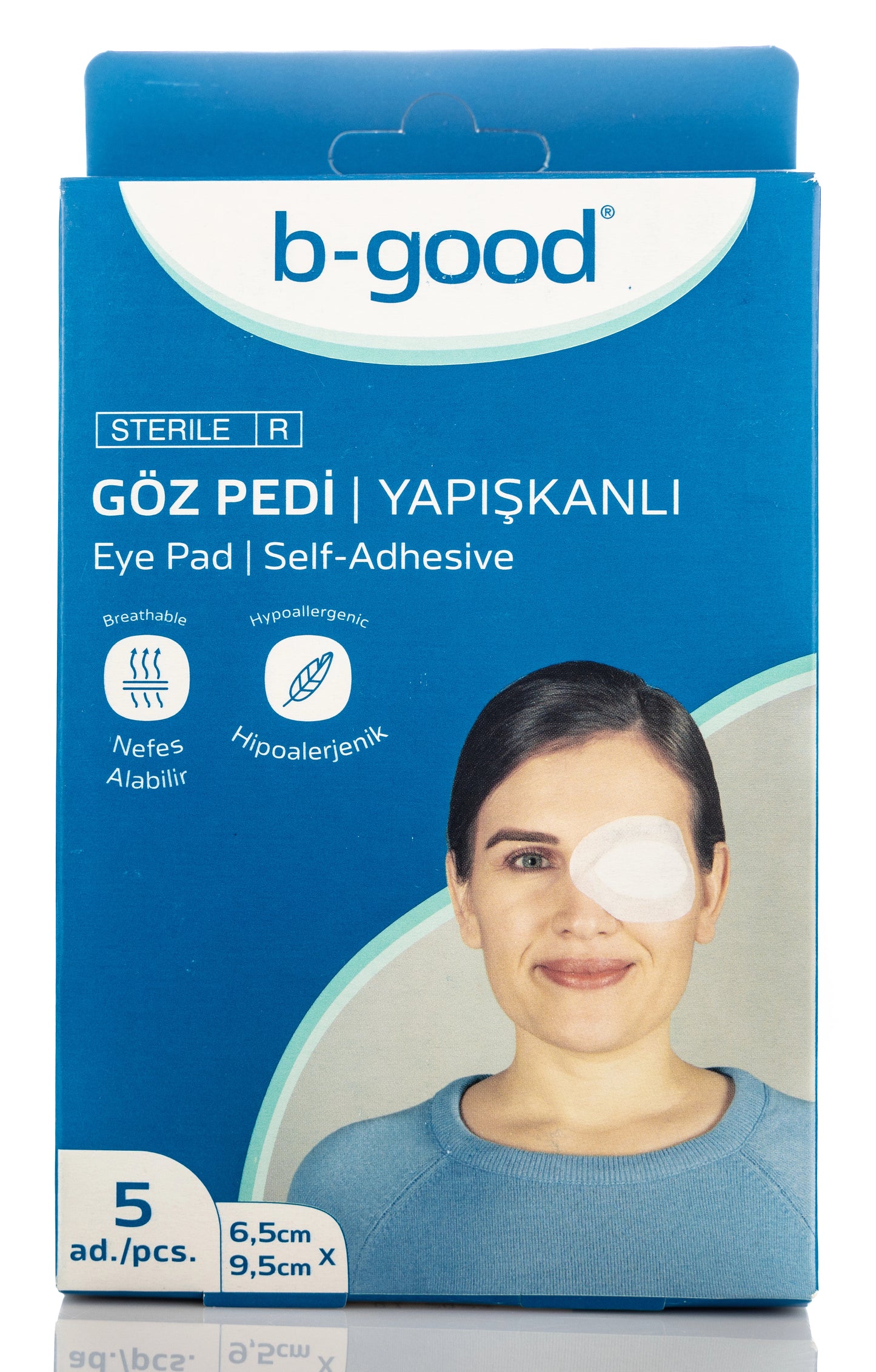 B-Good Eye Pad 6.5X9.5Cm 5 Pieces
