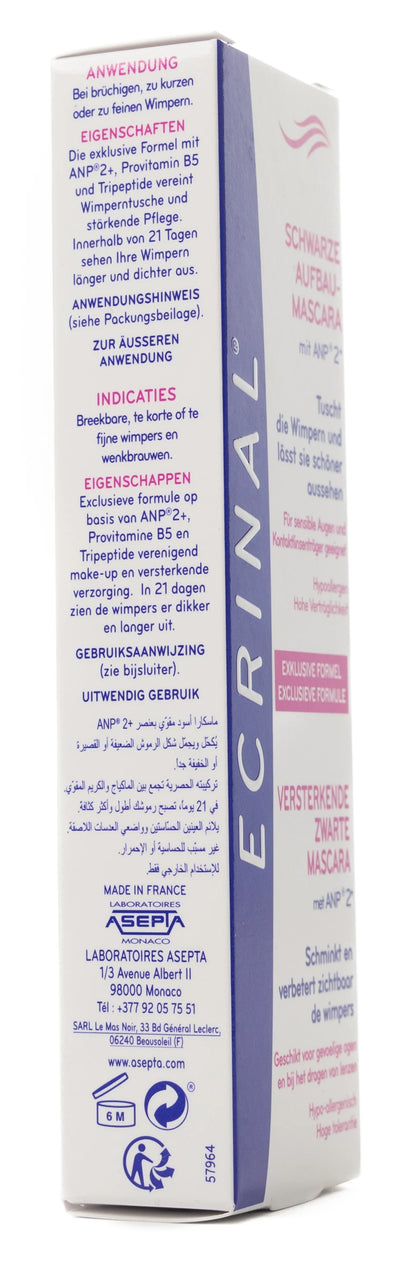Ecrinal ANP 2+ Fortifying Black Mascara 7 Ml