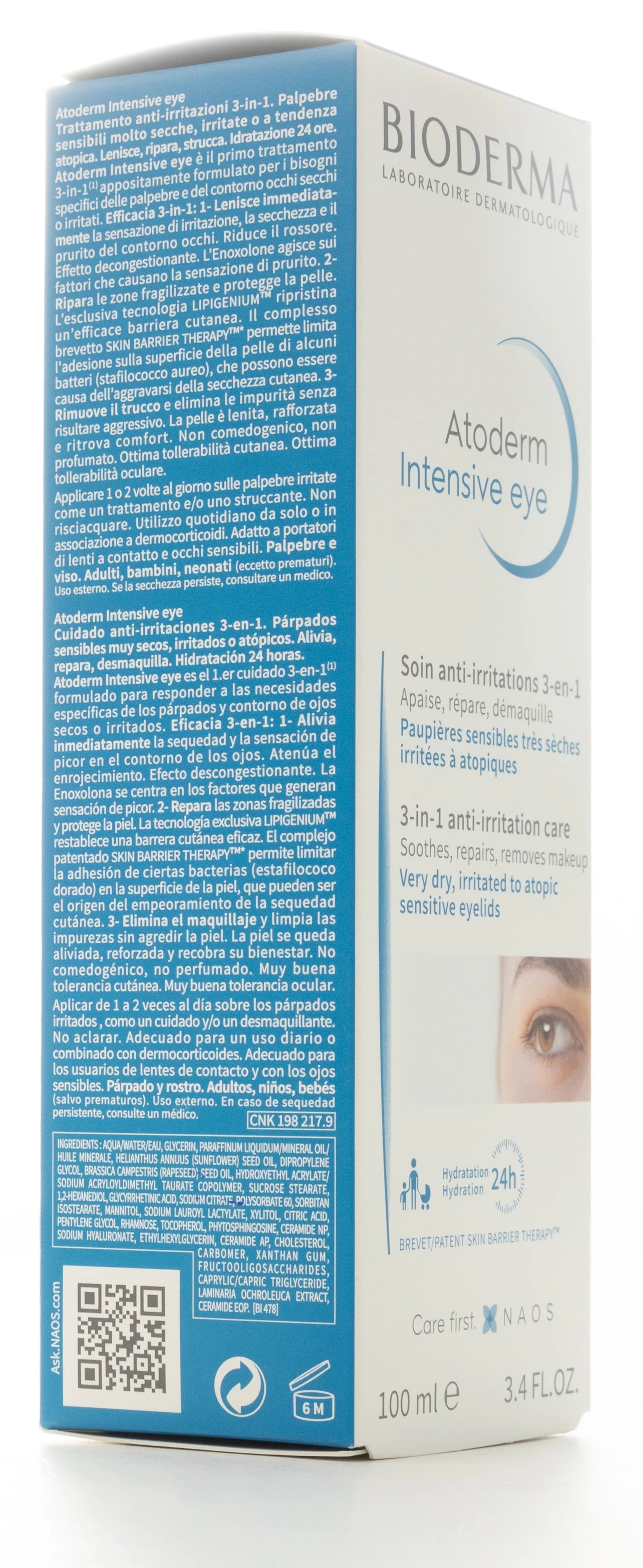 Bioderma Atoderm Intensive Eye 3-in-1 Anti-Irritation Care 100 Ml