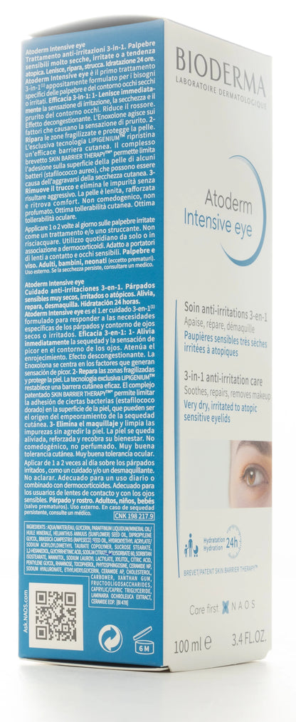 Bioderma Atoderm Intensive Eye 3-in-1 Anti-Irritation Care 100 Ml