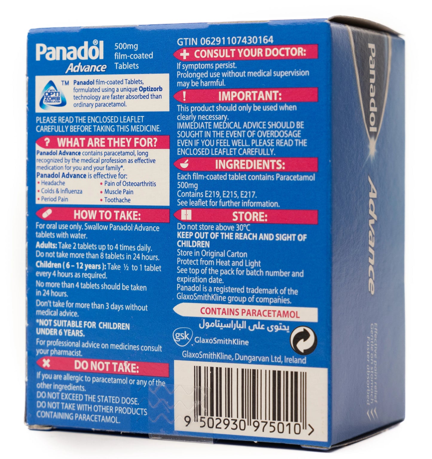 Panadol Advance 72 Tablets