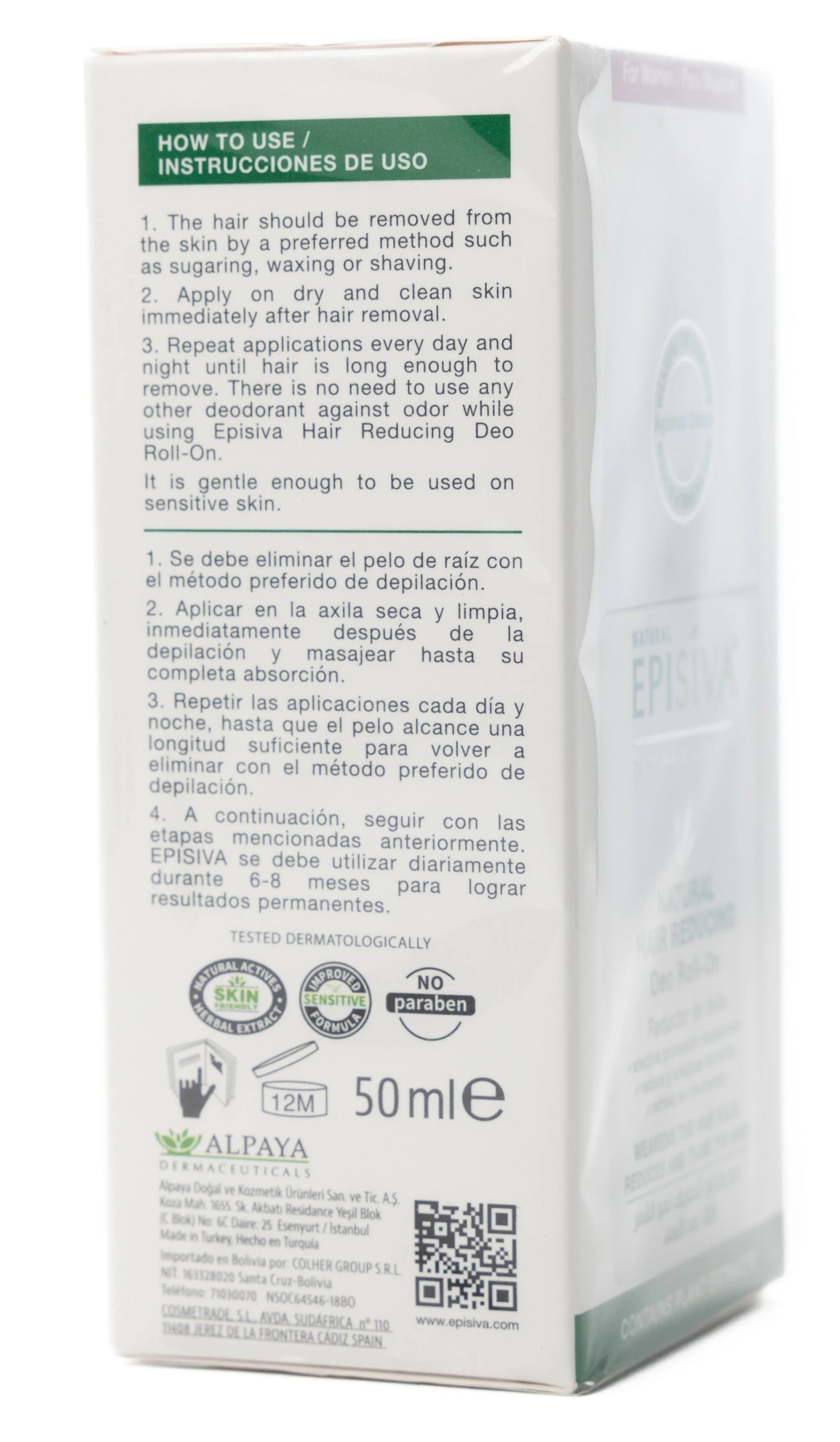 Episiva Stop Hair Growth Deo Roll-On for Women 50 Ml