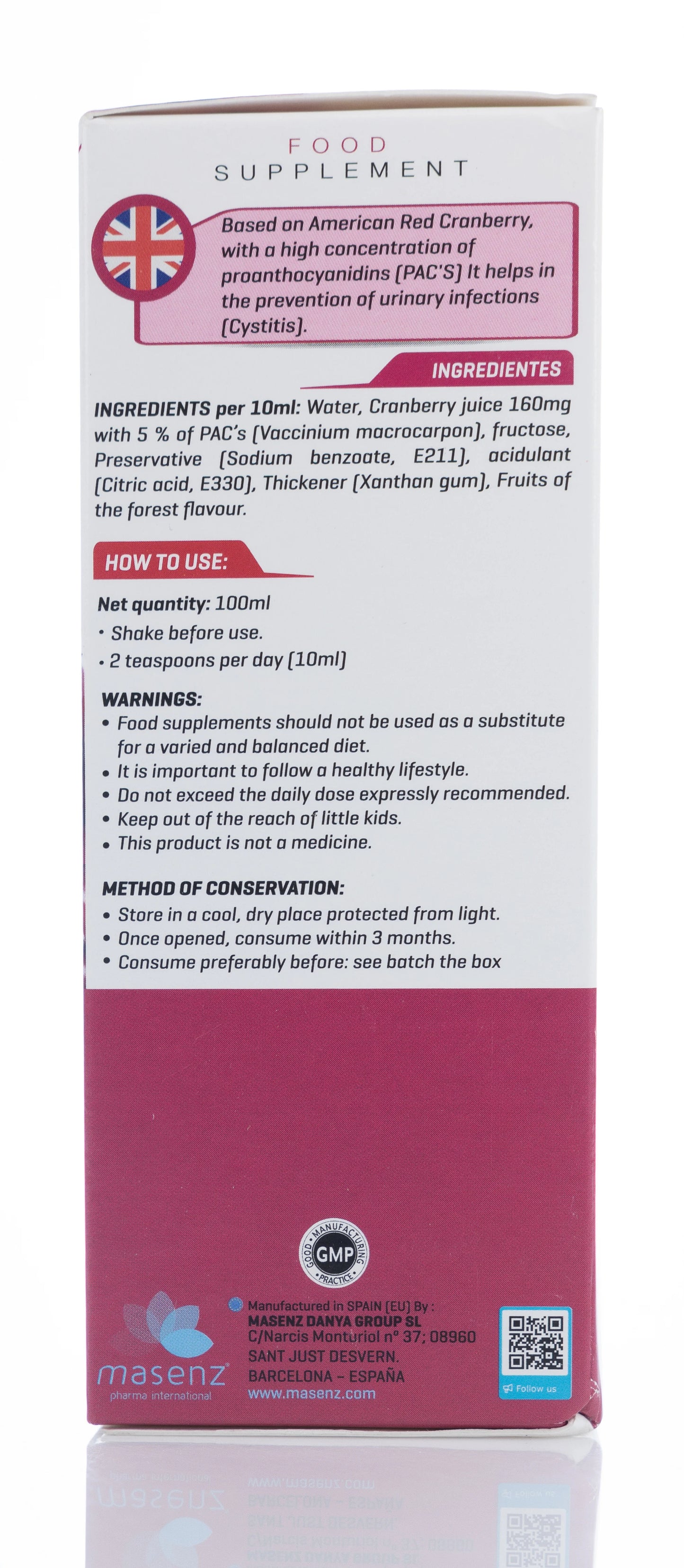 Mas Nutra Cran Juice 100 Ml