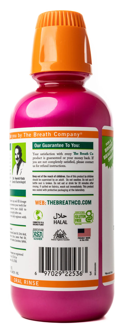 The Breath Co Healthy Smile Sparkle Mint Mouthwash 500 ml-Pink