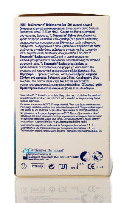 Sinomarin Babies Saline 5Ml 18 Vials