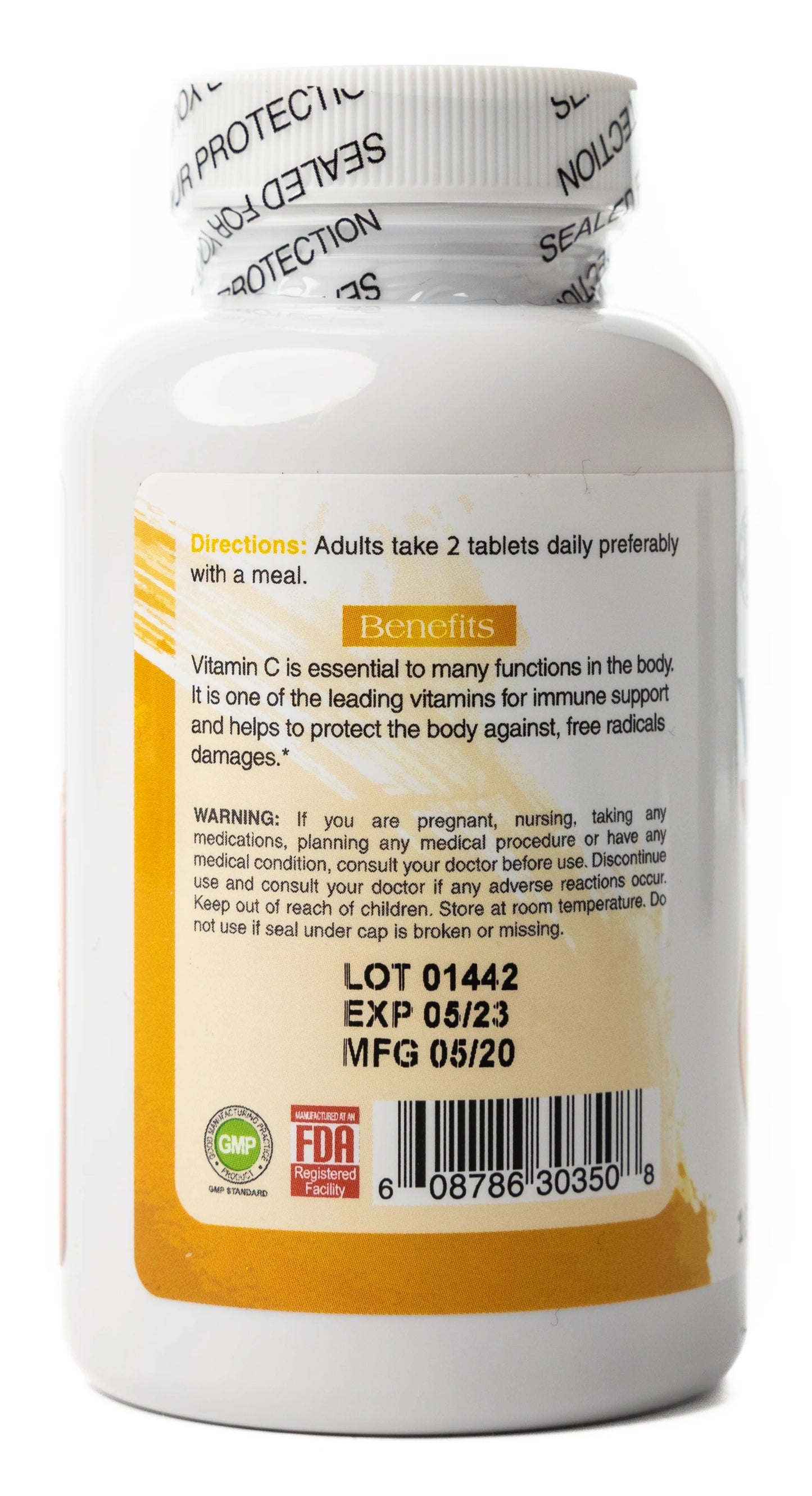 PCLQ Vitamin C 1000 mg with Rose Hips 100 Tablets