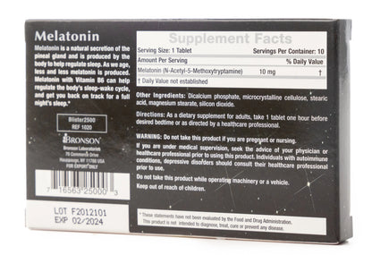 Bronson Melatonin 10 mg 10 Tablets