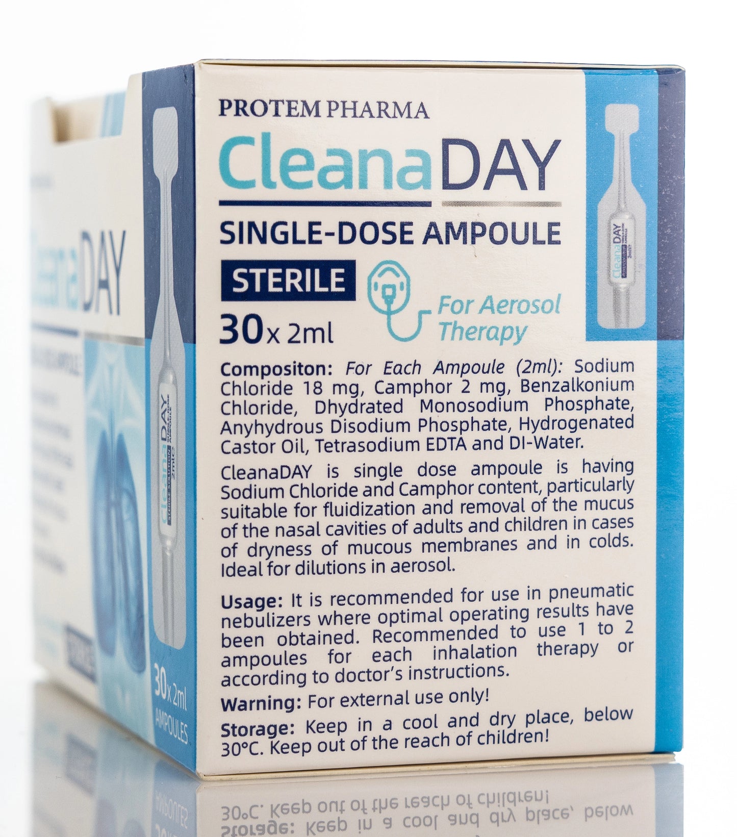 Cleanaday Saline 2Ml X30 Ampoules