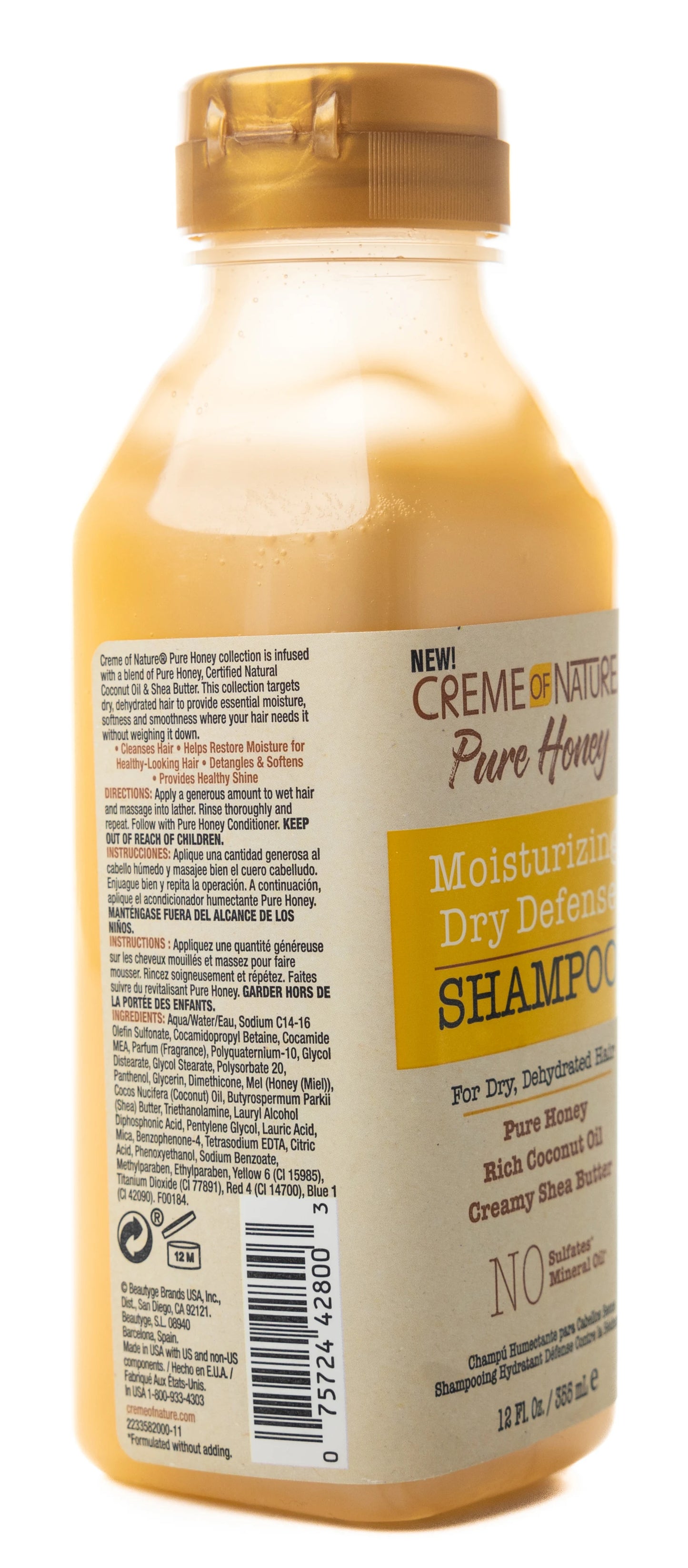 Creme of Nature Pure Honey Moisturizing Dry Defense Shampoo 355 Ml
