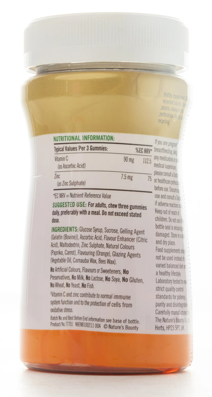 Nature's Bounty  Vitamin C+ Zinc Gummies 60 Gummies