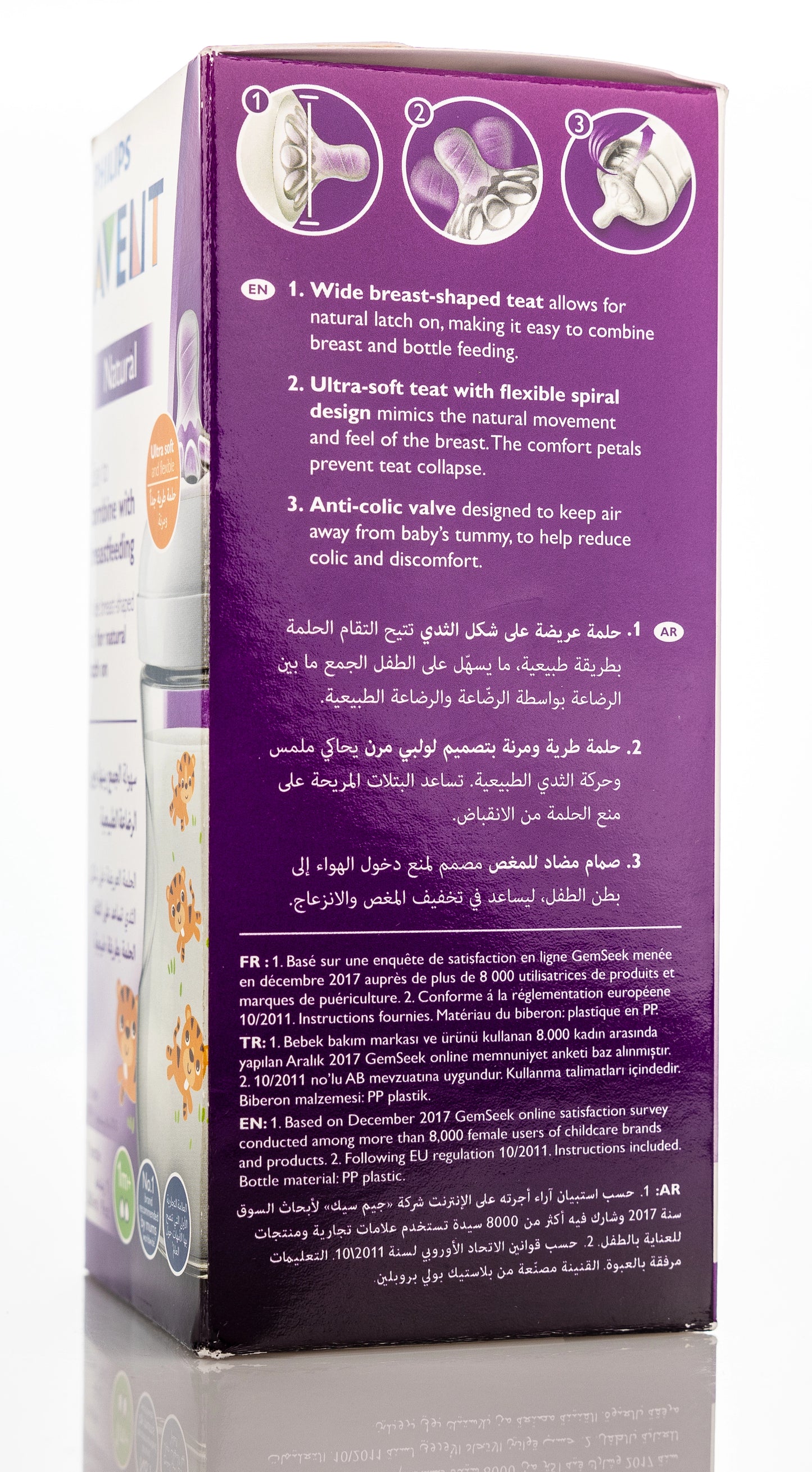 Avent [489] Natural Response Bottle [Tiger] 1M+ 260 ML