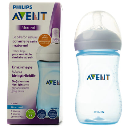 Avent [038] Natural Response Bottle [Blue] 1M+ 260 ML