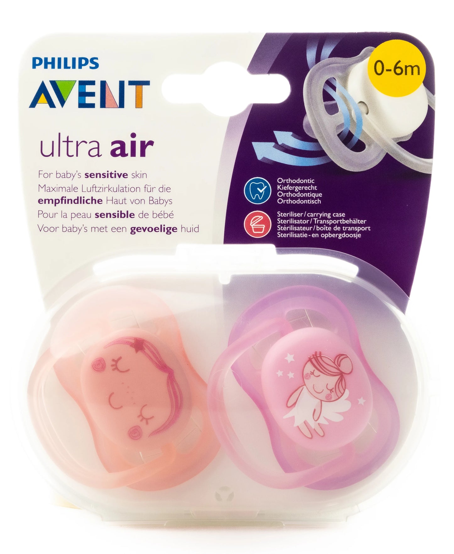 Avent [638] Ultra Air Soother [Pink] 6-18 M 2 Pieces