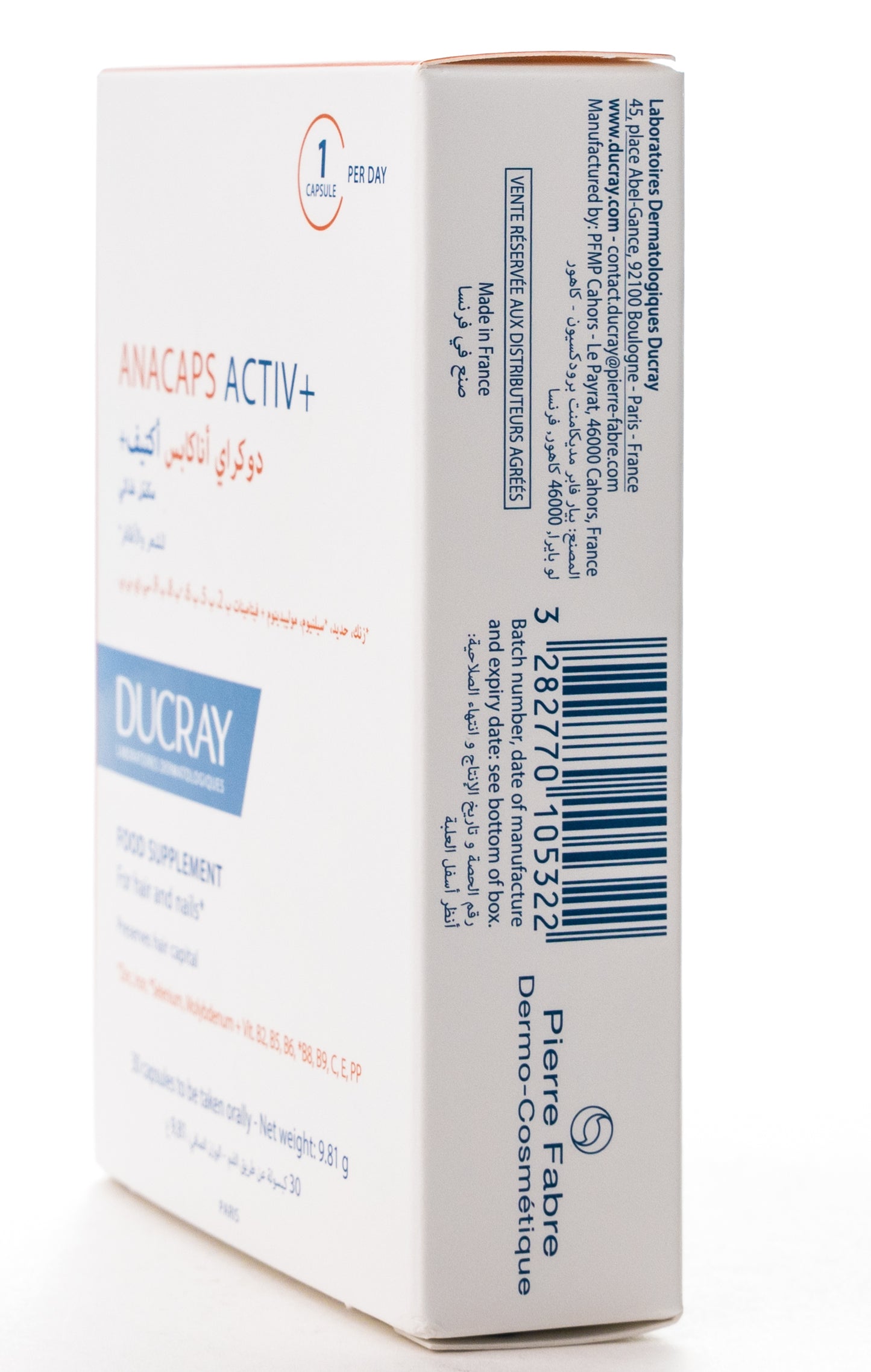 Ducray Anacaps Active+ 30 Capsules
