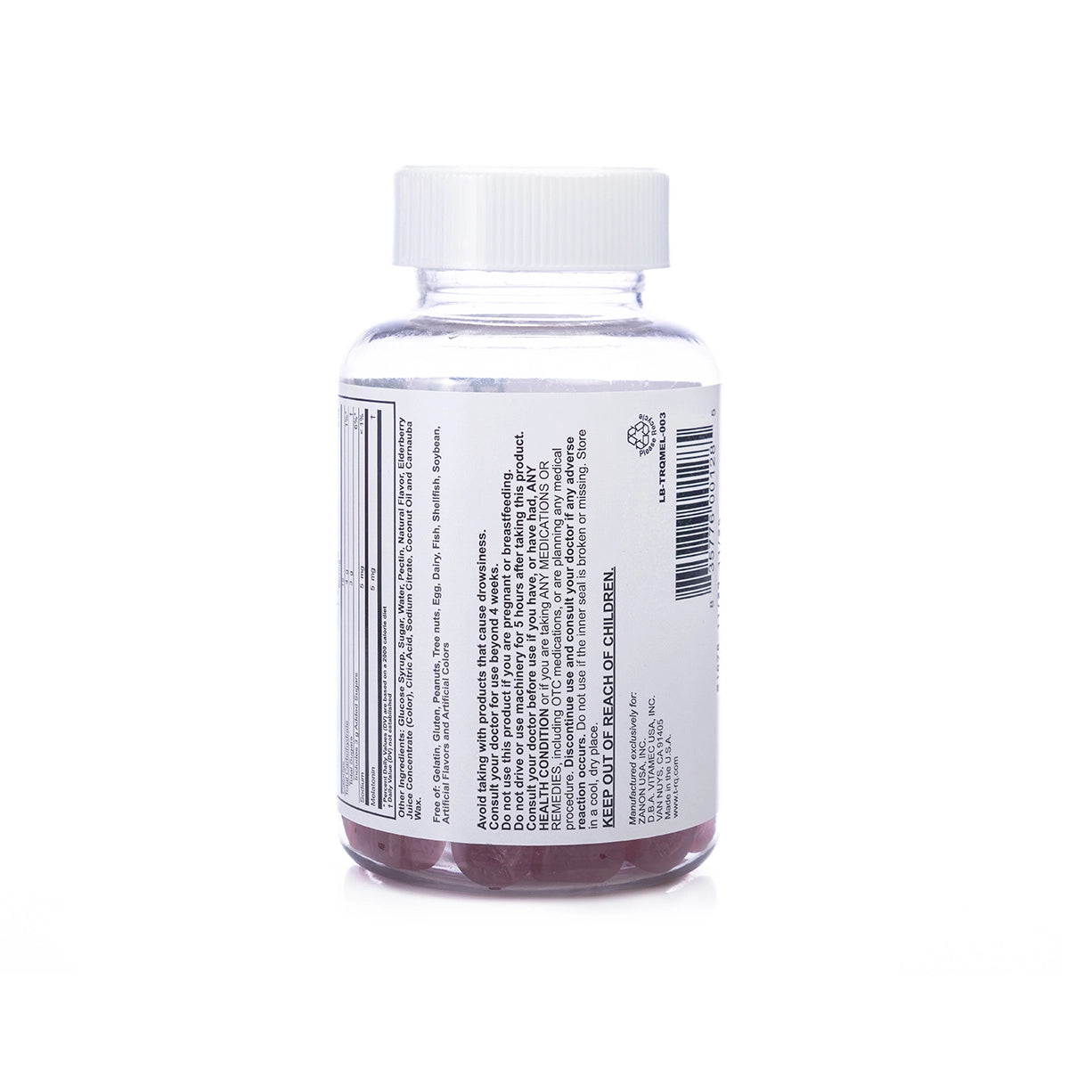 TRQ  Adult Gummy Melatonin 5mg 60 Gummies