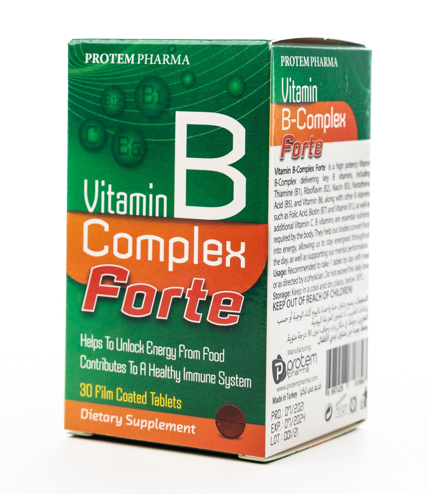 Protem Pharma Vitamin-B Complex Forte 30 Tablets