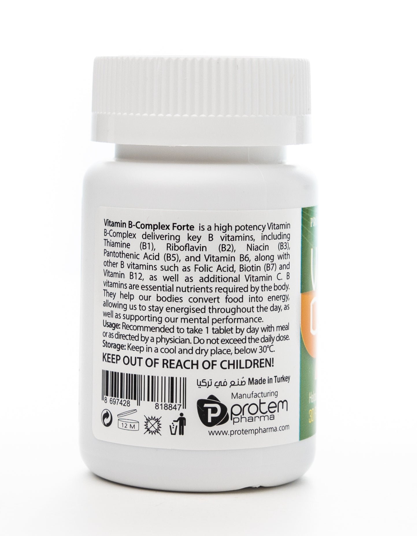 Protem Pharma Vitamin-B Complex Forte 30 Tablets