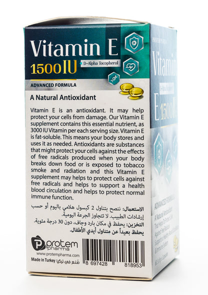 Protem Pharma Vitamin-E 1500 IU 60 Capsules