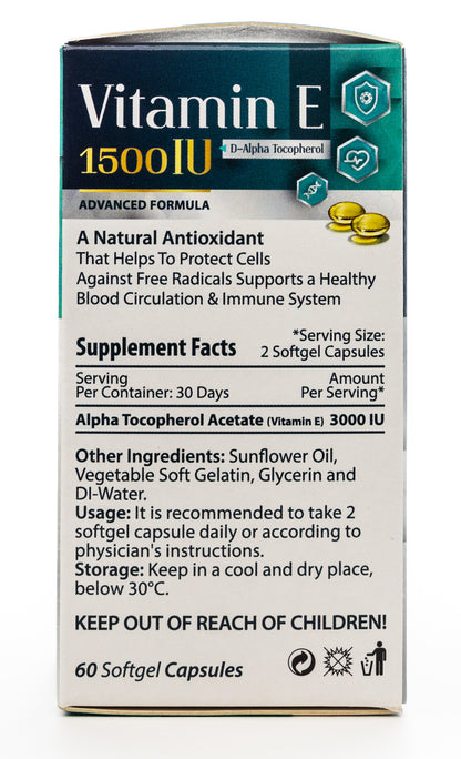 Protem Pharma Vitamin-E 1500 IU 60 Capsules