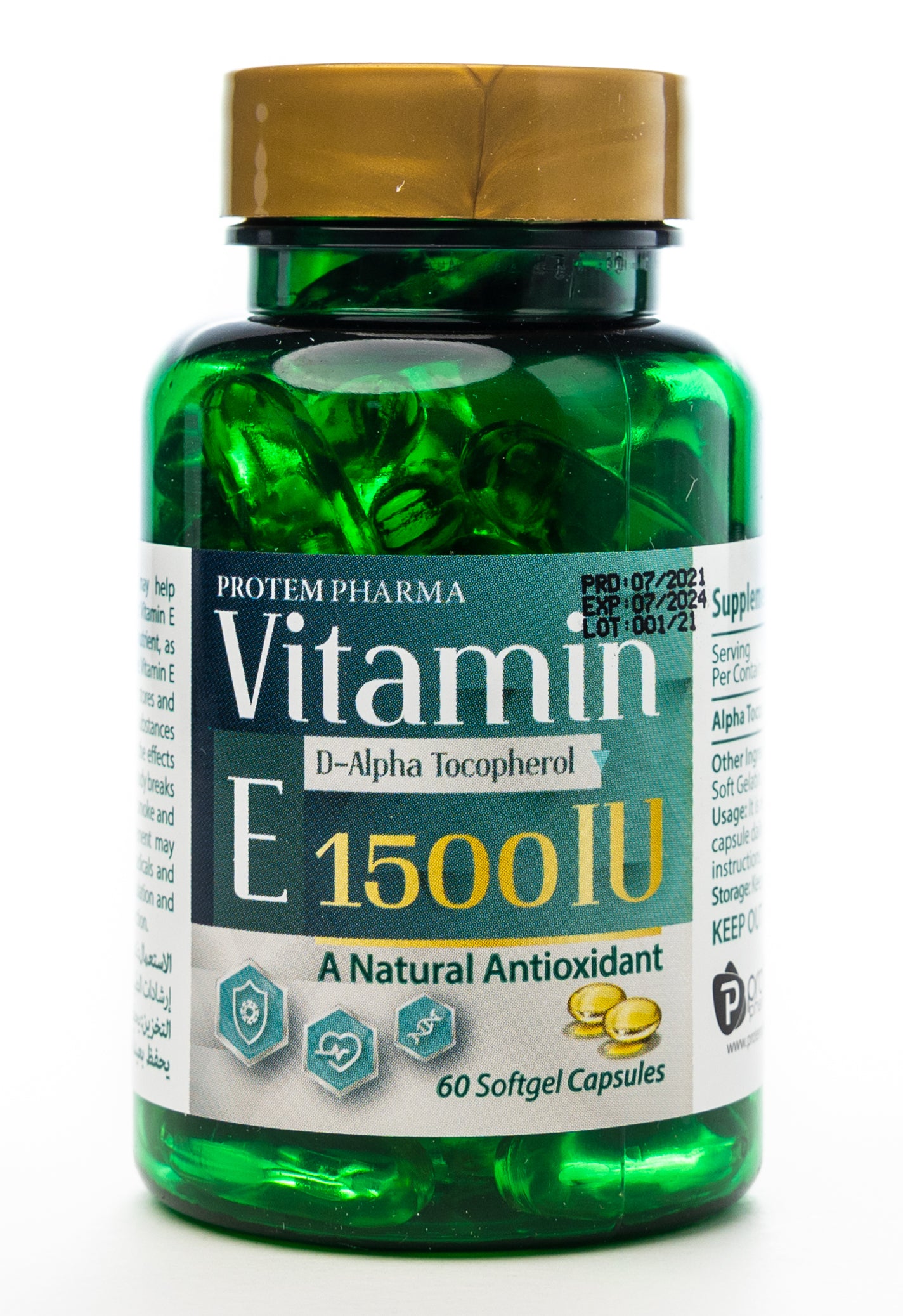 Protem Pharma Vitamin-E 1500 IU 60 Capsules