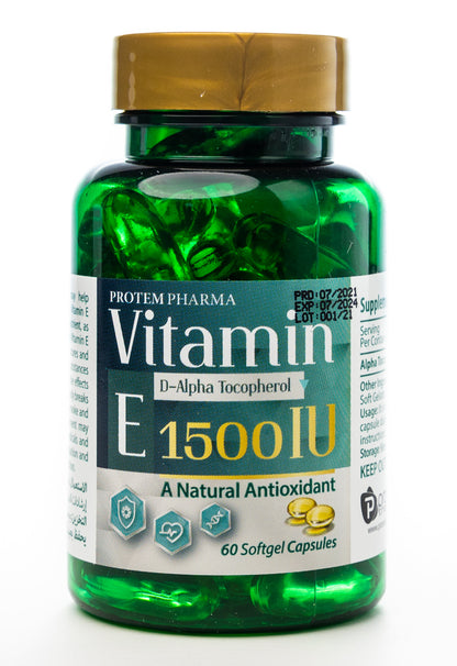 Protem Pharma Vitamin-E 1500 IU 60 Capsules