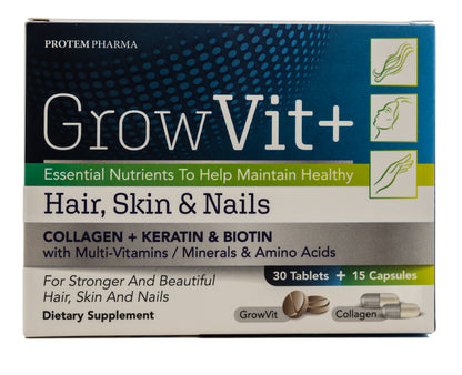 Grow Vit+  Hair, Skin & Nails 30 tablets + 15 capsules