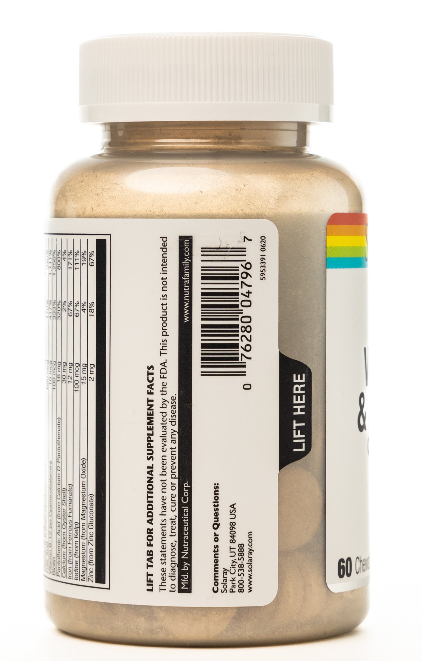 Solaray Kids multivitamins & minerals 60 Chewable Tablets