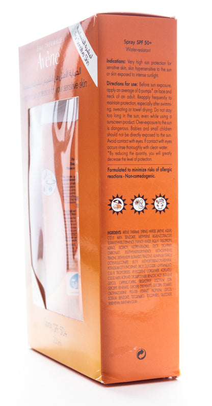 Avène SPF 50+ Very High Protection Spray 200 Ml 1+1 Offer Pack
