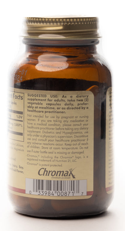 Solgar Chromium Picolinate 500 mcg 60 Capsules