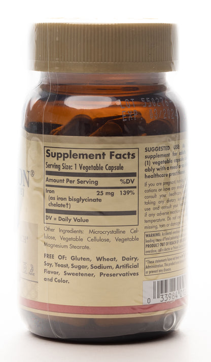 Solgar Gentle Iron 25mg 90 Capsules