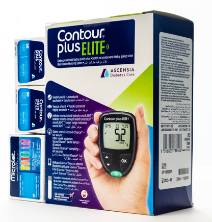 Contour Plus Elite Mmol/L + 100 Strips + 25 Lancets