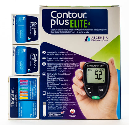 Contour Plus Elite Mmol/L + 100 Strips + 25 Lancets