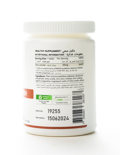 Cawells Zinc 20 mg 90 Tablet