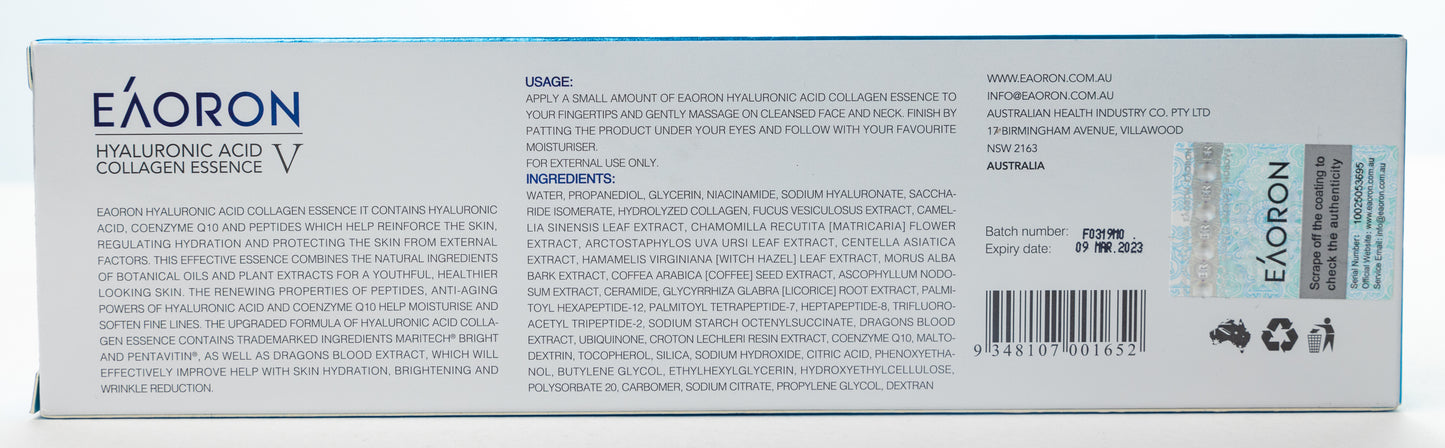 EÁORON Hyaluronic Acid Collagen Essence Serum 10 Ml
