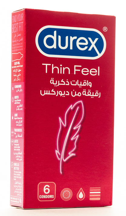 Durex Condom Feel Thin 6 Pieces