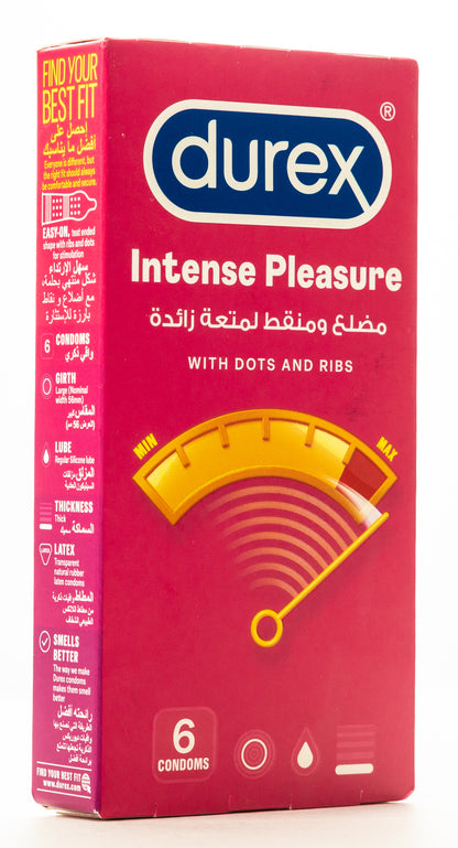 Durex Condom Intense Pleasure 6 Pieces