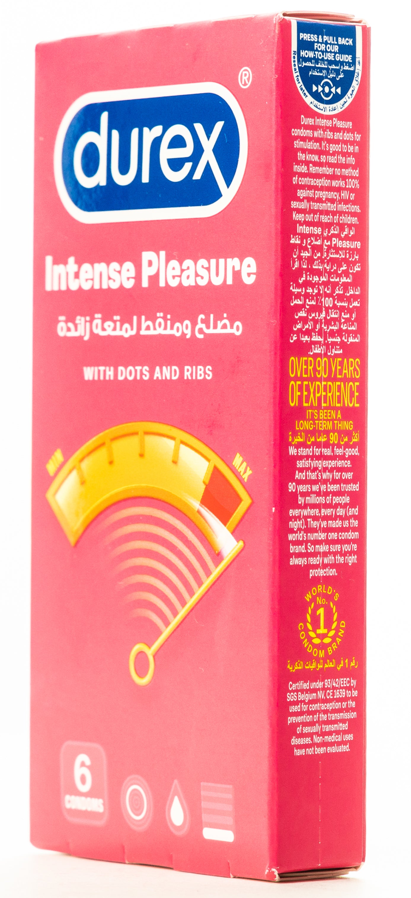 Durex Condom Intense Pleasure 6 Pieces