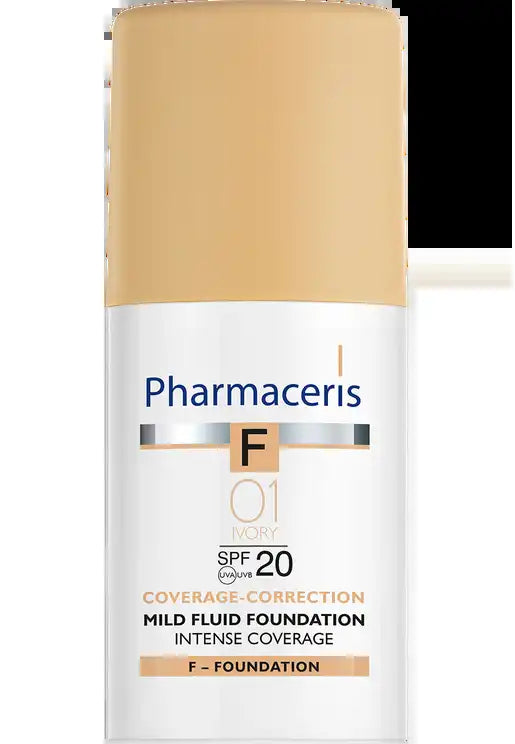 Pharmaceris F Coverage-Correction Mild Fluid Foundation SPF 20 Shade 01 Ivory 30 Ml