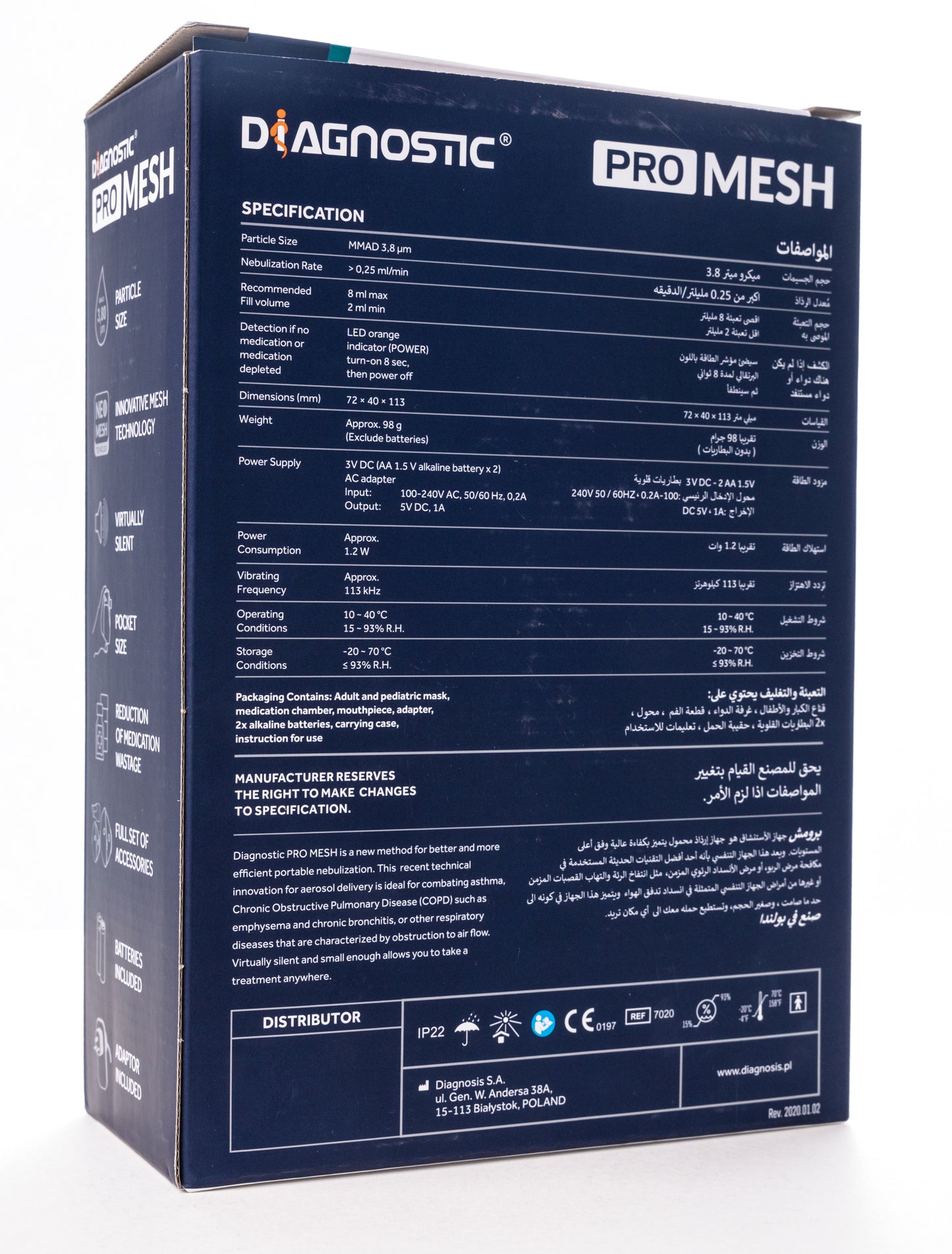 Diagnostic Pro Mesh Pocket Nebulizer