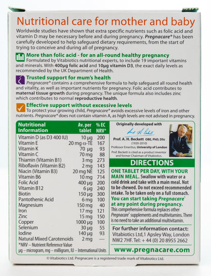 Vitabiotics Pregnacare Original 30 Tablets