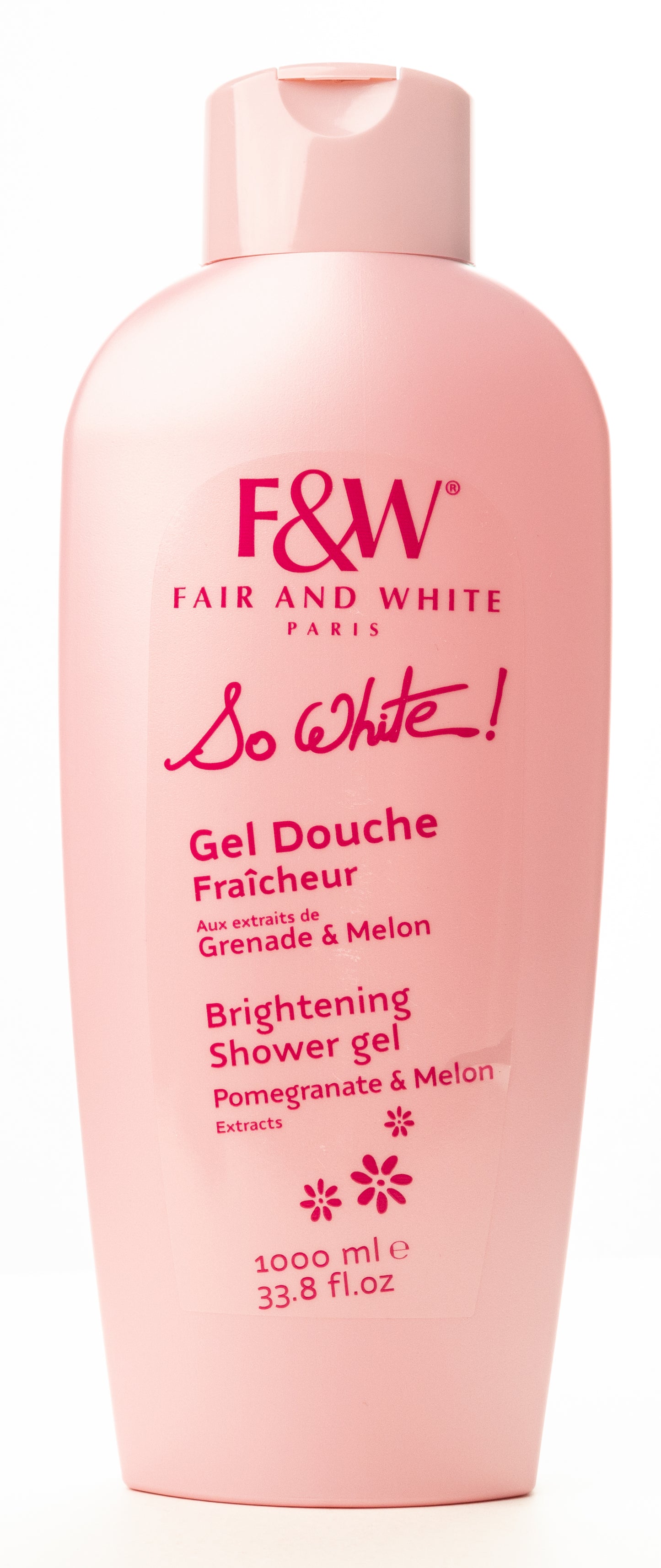 Fair And White So White Brightening Shower Gel with Pomegranate and Melon Extracts 1000 Ml
