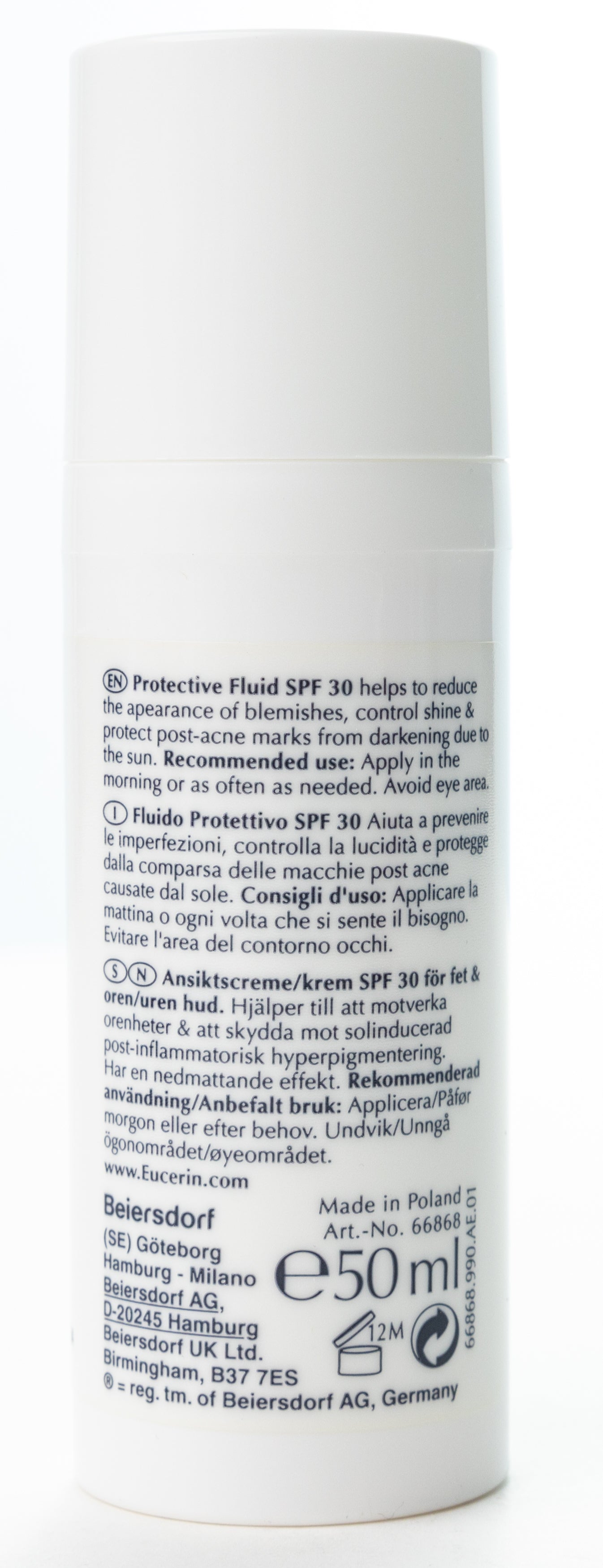 Eucerin DermoPurifyer Oil Control Post-Blemish Marks Protection SPF 30 Fluid 50 Ml